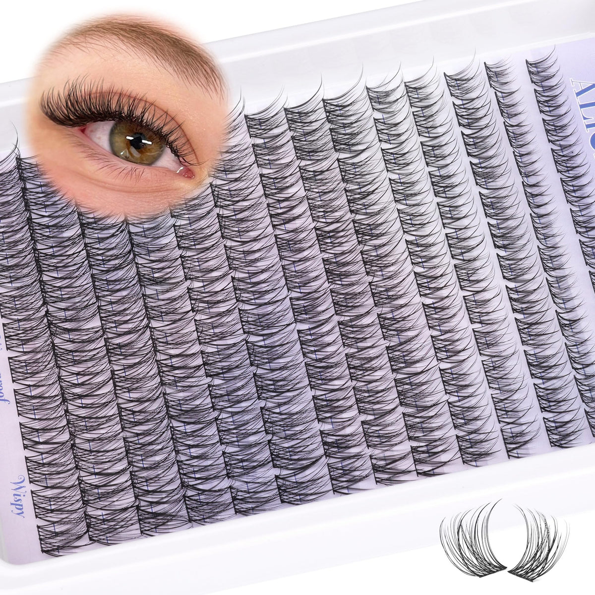 ALICE C Curl Natural Wispy Cluster Lashes, 8-16 mm (168 Pieces)