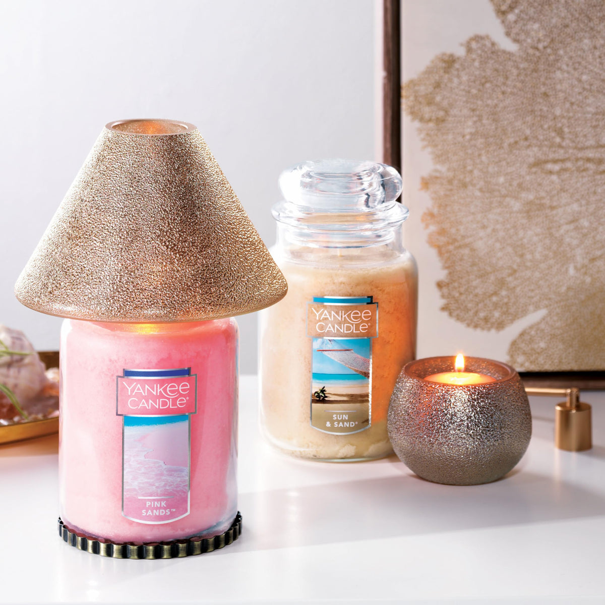 Yankee Candle Pink Sands Large Jar Candle, 22 oz