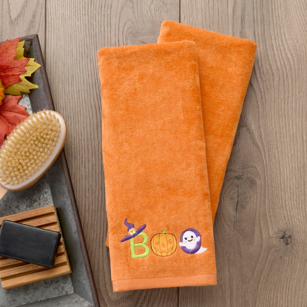 SKL Home Boo Hand Towel Set, 2 Count