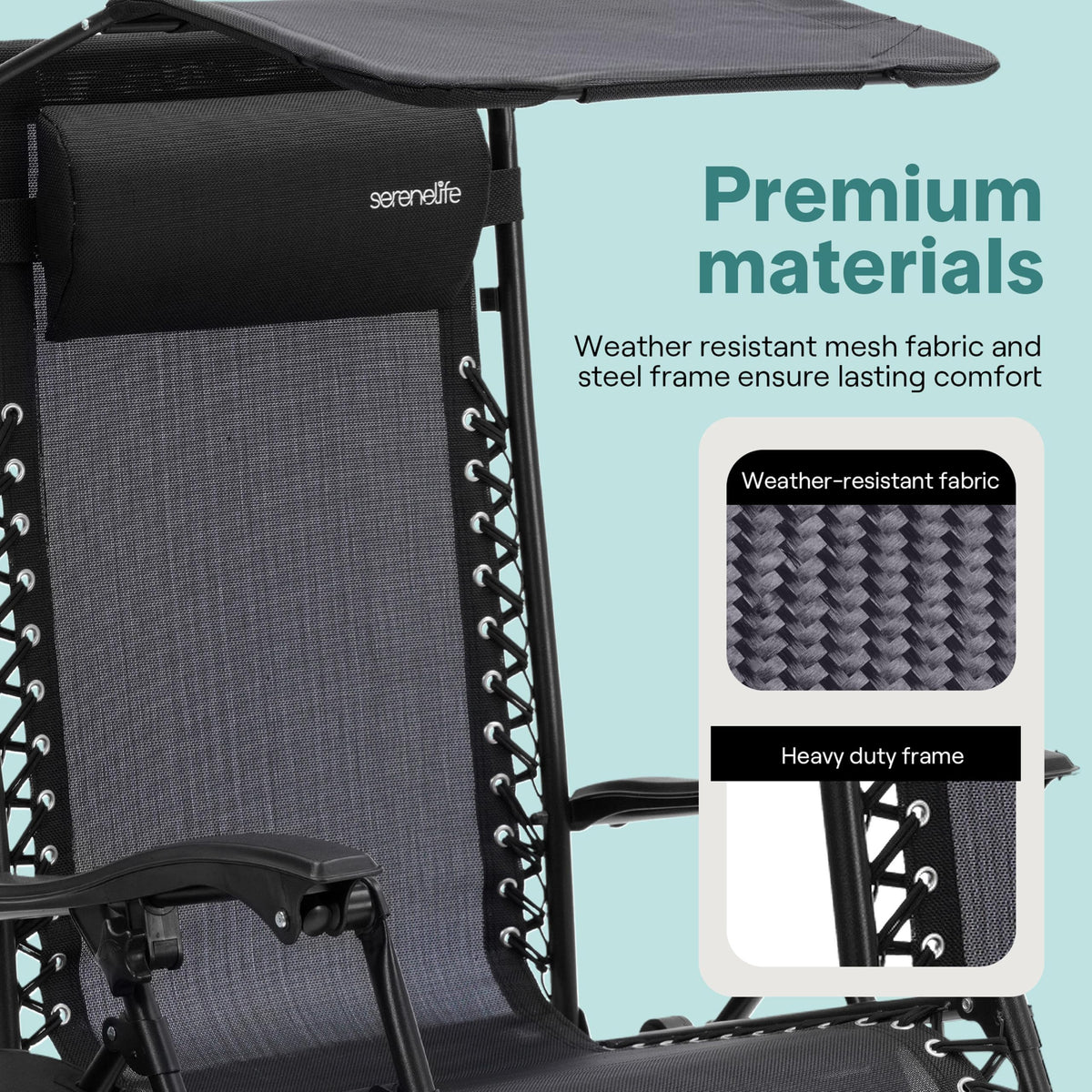 SereneLife Zero Gravity Reclining Chairs With Cup Holder, Set of 2
