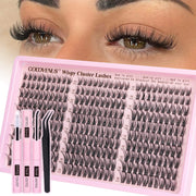 Goddvenus Wispy Cluster Lashes Kit, 300 Pieces, 10-16mm C Curl
