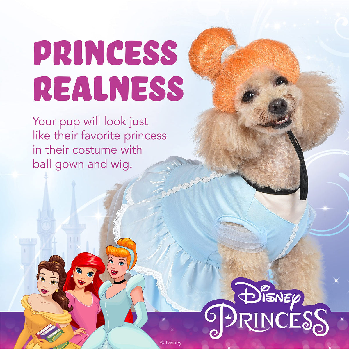 Disney for Pets Princess Cinderella Dog Costume, Large