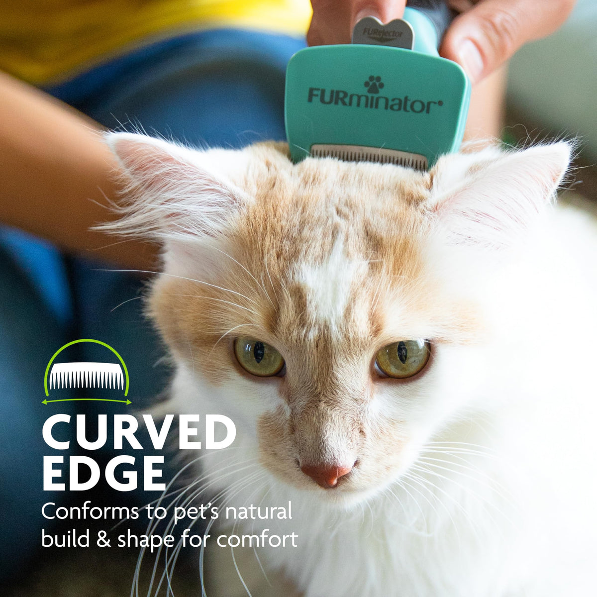 FURminator Short Hair deShedding Tool for Cats, Small