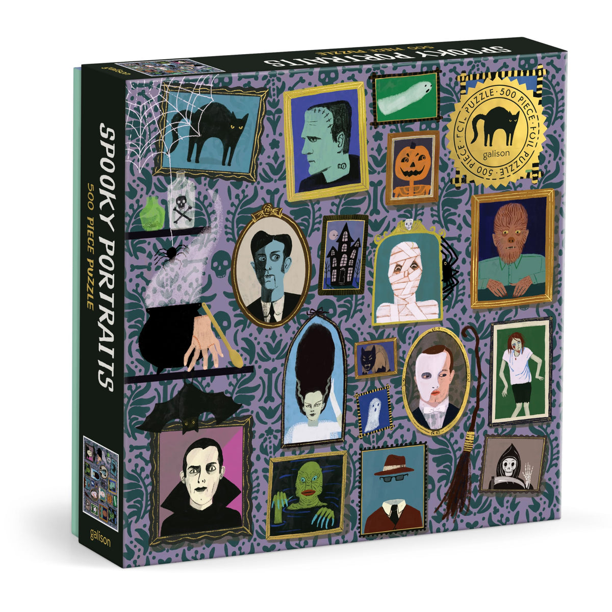 Spooky Portraits 500-Piece Foil Puzzle