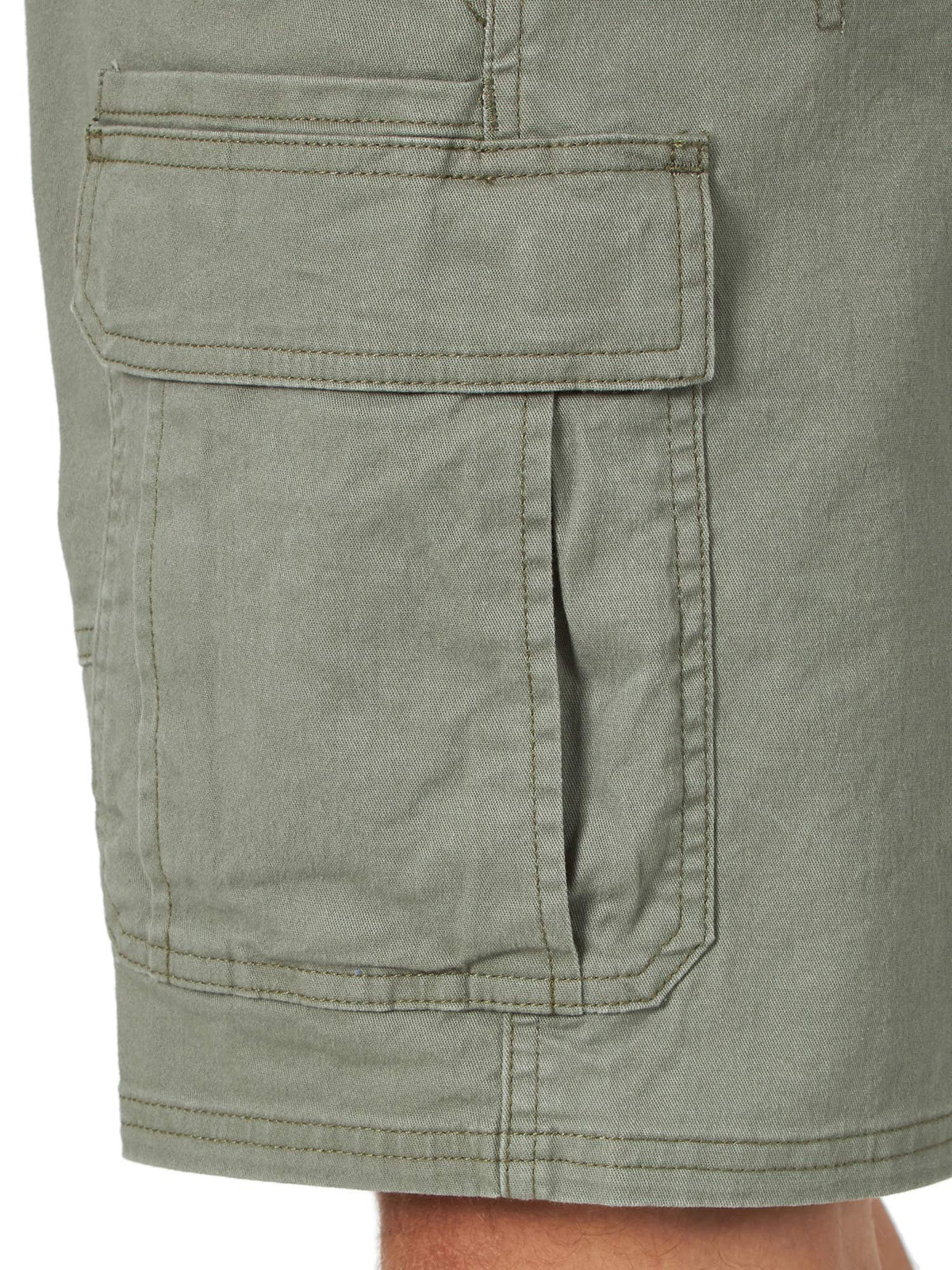 Wrangler Authentics Men's Classic Cargo Stretch Short, Dusty Olive, 34