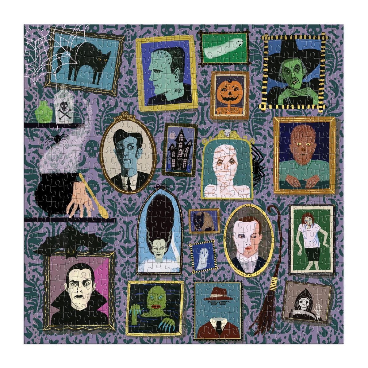 Spooky Portraits 500-Piece Foil Puzzle