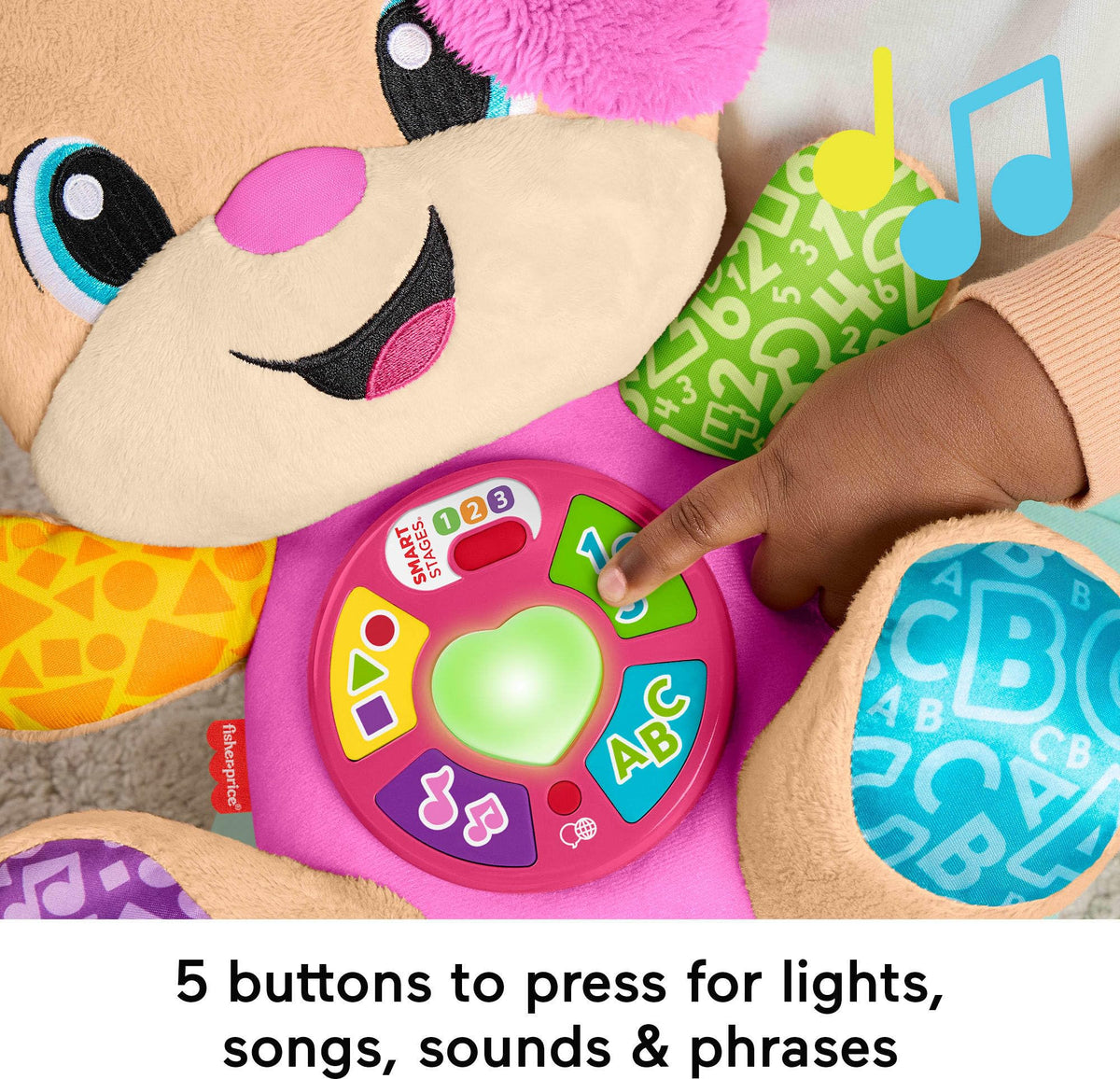 Fisher-Price Laugh & Learn Smart Stages Sis Musical Plush, 6+ Months