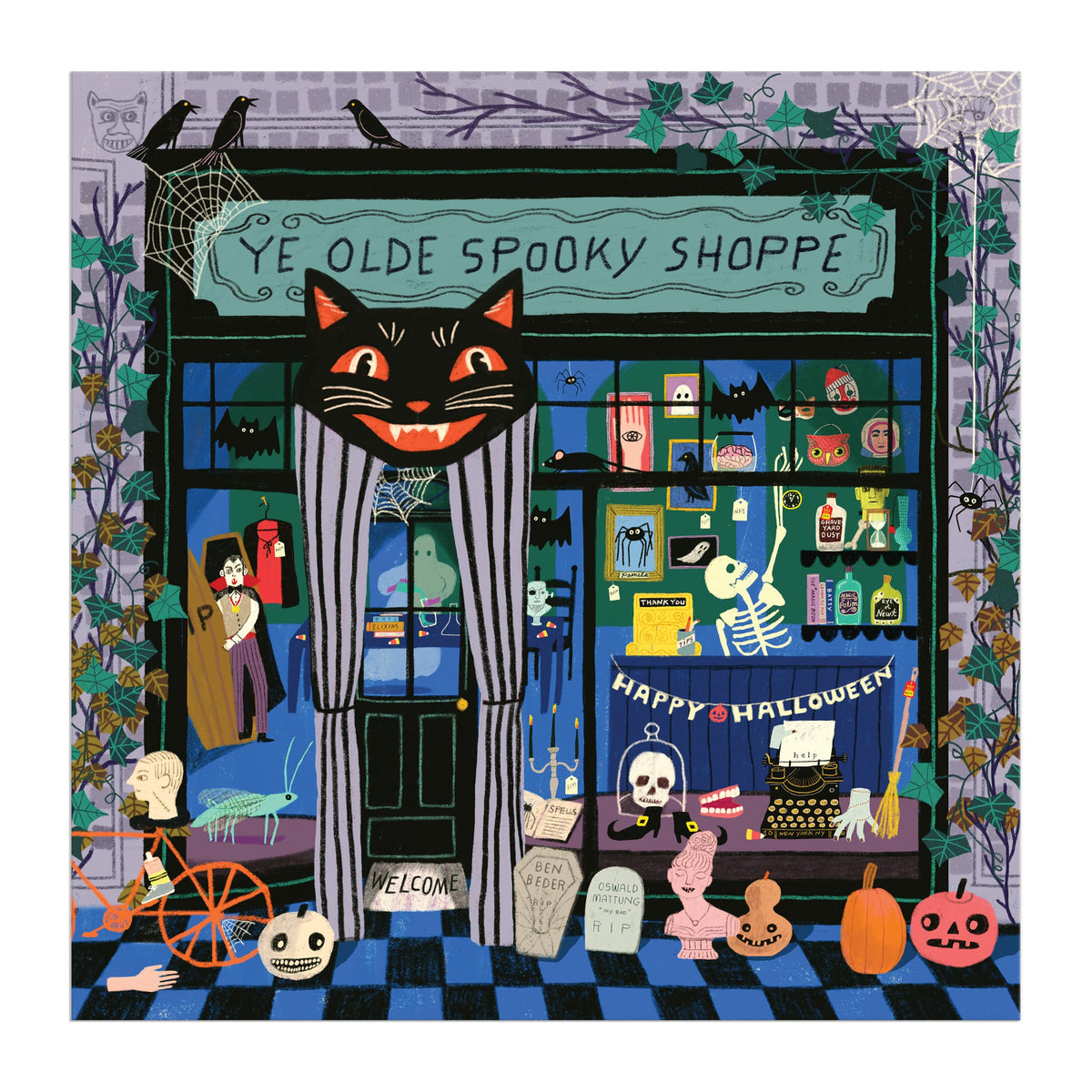 Galison Ye Olde Spooky Shoppe Puzzle, 500 Piece