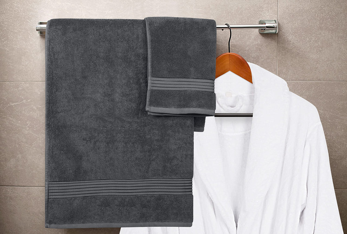 Utopia Towels 8-Piece Towel Set, Grey