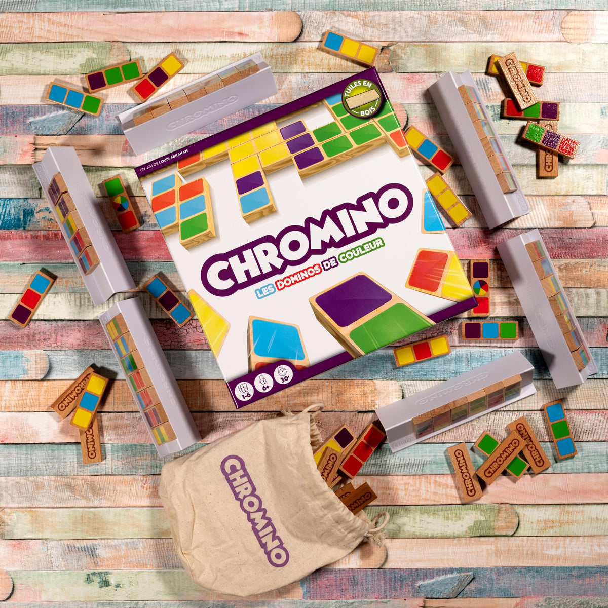 Chromino Game by Asmodee, Bilingual French/English