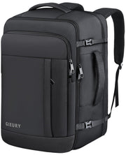 Carry On Travel Backpack, 50L, Expandable to 40L, Black
