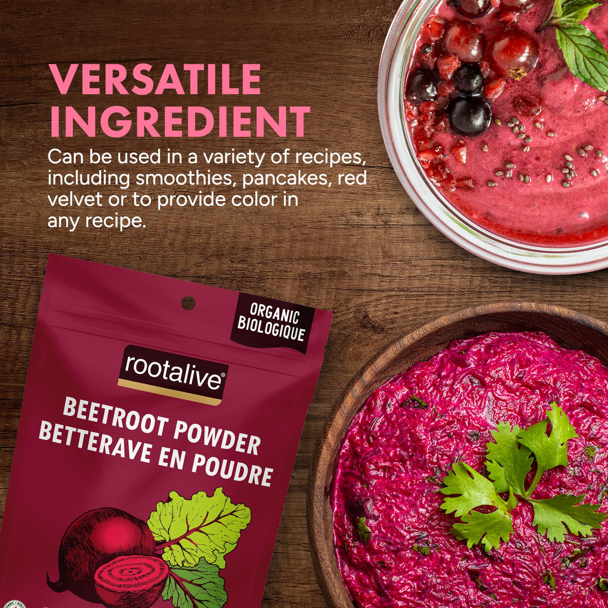 Rootalive Organic Beetroot Powder, 454 g (1 lb)