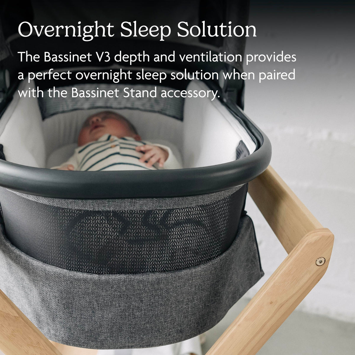 UPPAbaby Bassinet V3, Jake (Charcoal/Carbon Frame)