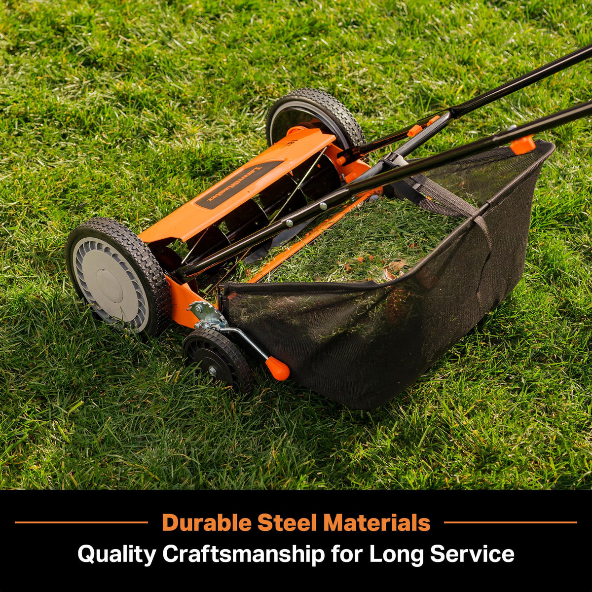 LawnMaster LMRM1801 Push Reel Lawn Mower 18-Inch 5-Blade