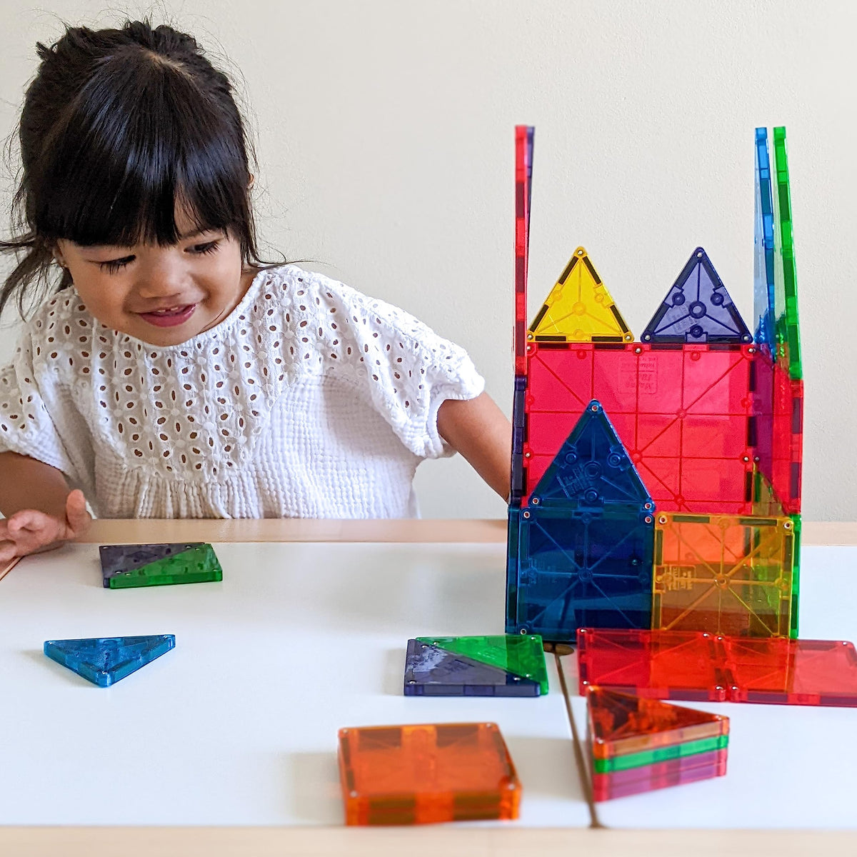 Magna-Tiles Clear Colors Set, 02132, 32 Pieces