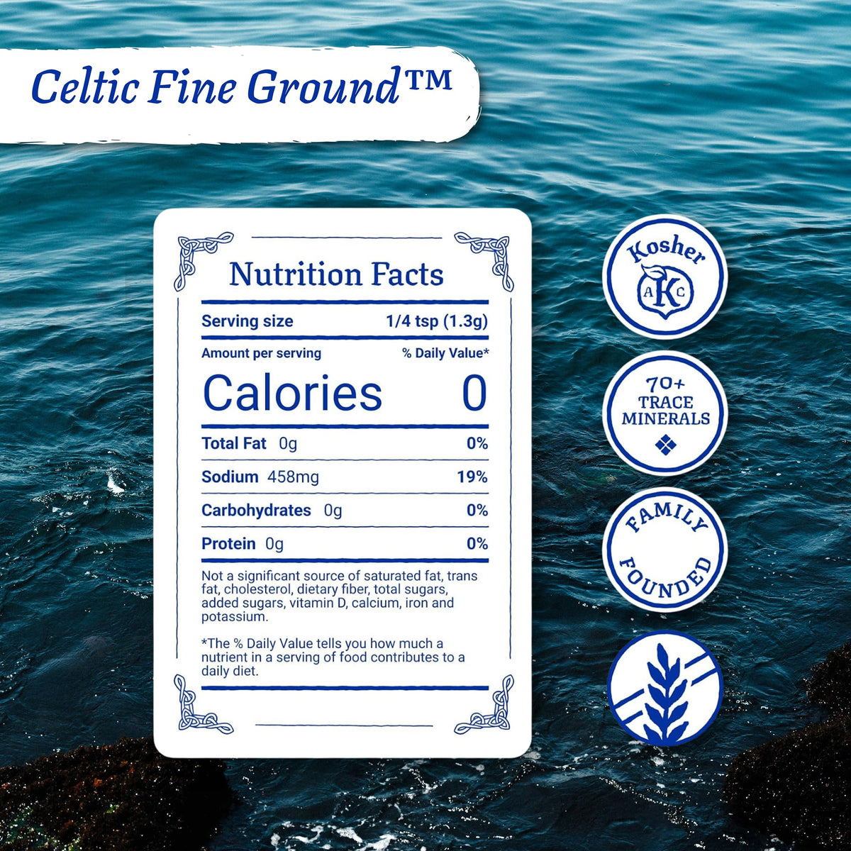 Celtic Sea Salt Fine Ground, 16 oz