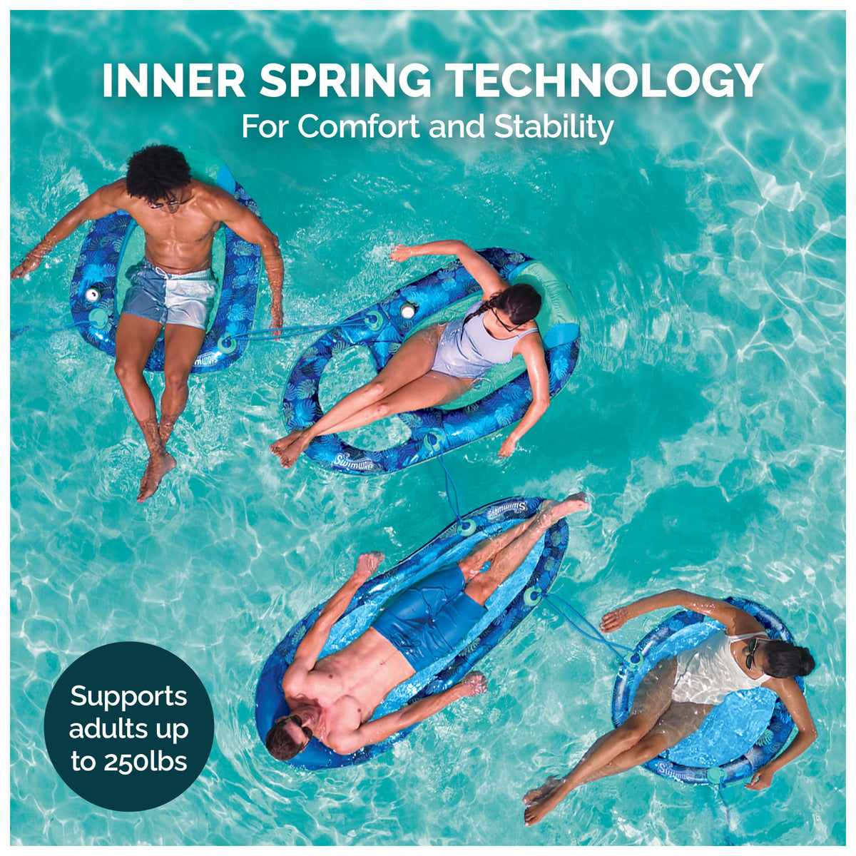 Swimways Elite Spring Float Hammock Pool Lounger