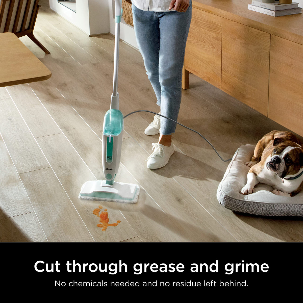 Shark S1000C Steam Mop, White/Seafoam Blue (Canadian Version)
