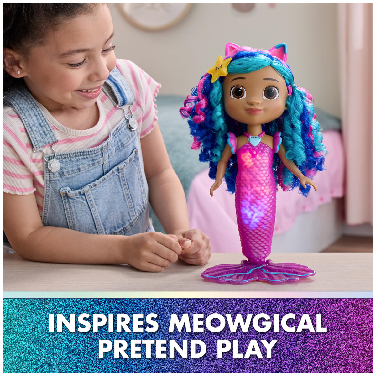DreamWorks Gabby's Dollhouse Sing & Shine Mermaid Gabby Doll