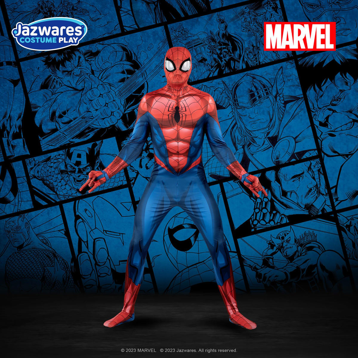 Marvel Spider-Man Adult Deluxe Zentai Costume, L