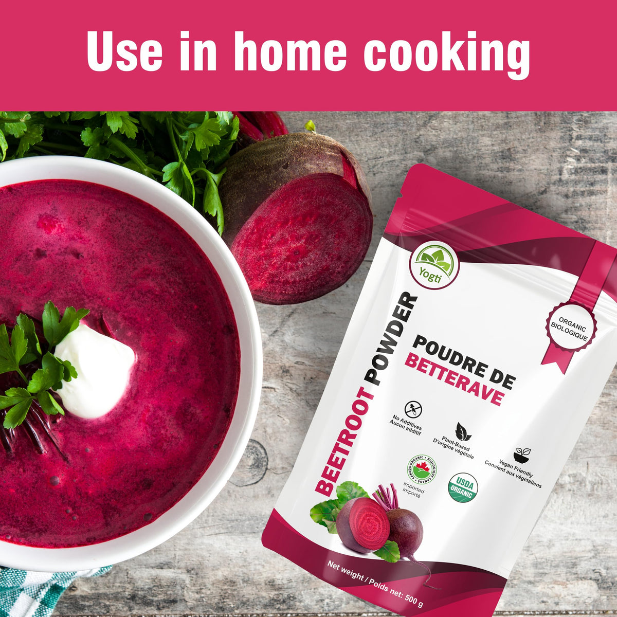 Yogti Organic Beetroot Powder, 500g