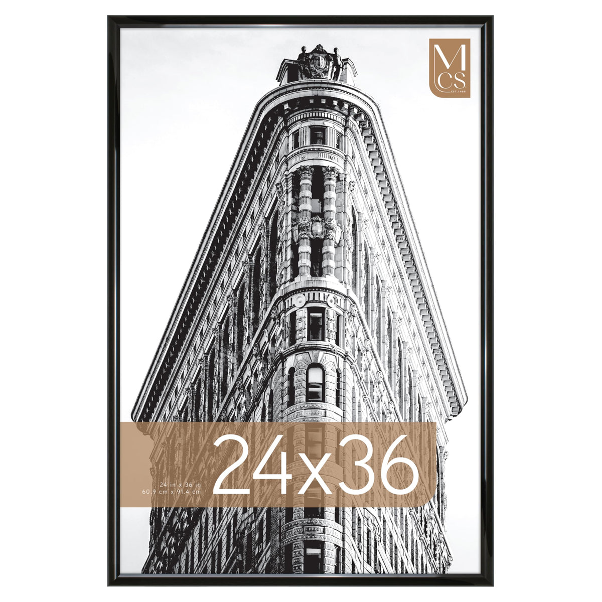 MCS 65549 Trendsetter Poster Frame, Black, 24 x 36-Inch