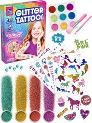 PURPLE LADYBUG Glitter Tattoo Kit for Kids (175 Pieces)