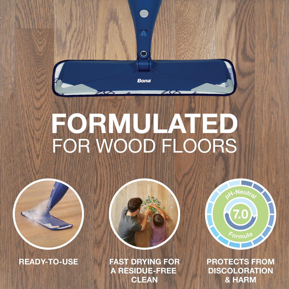 Bona Refill Hardwood Floor Cleaner, Refill-128, 128 Fl Oz