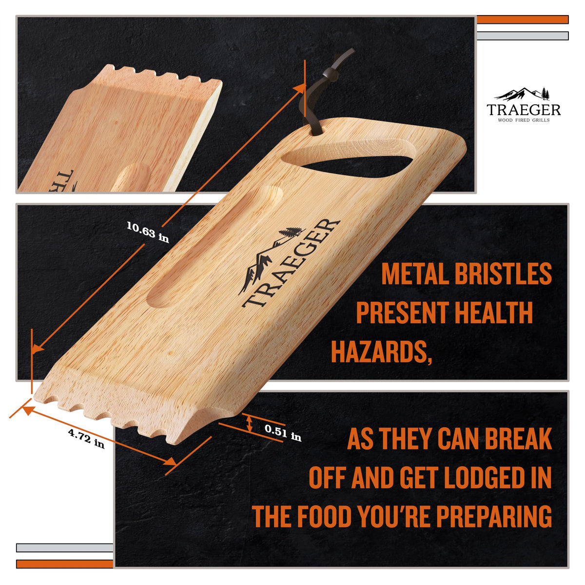 Traeger BAC454 Wooden Grill Scraper