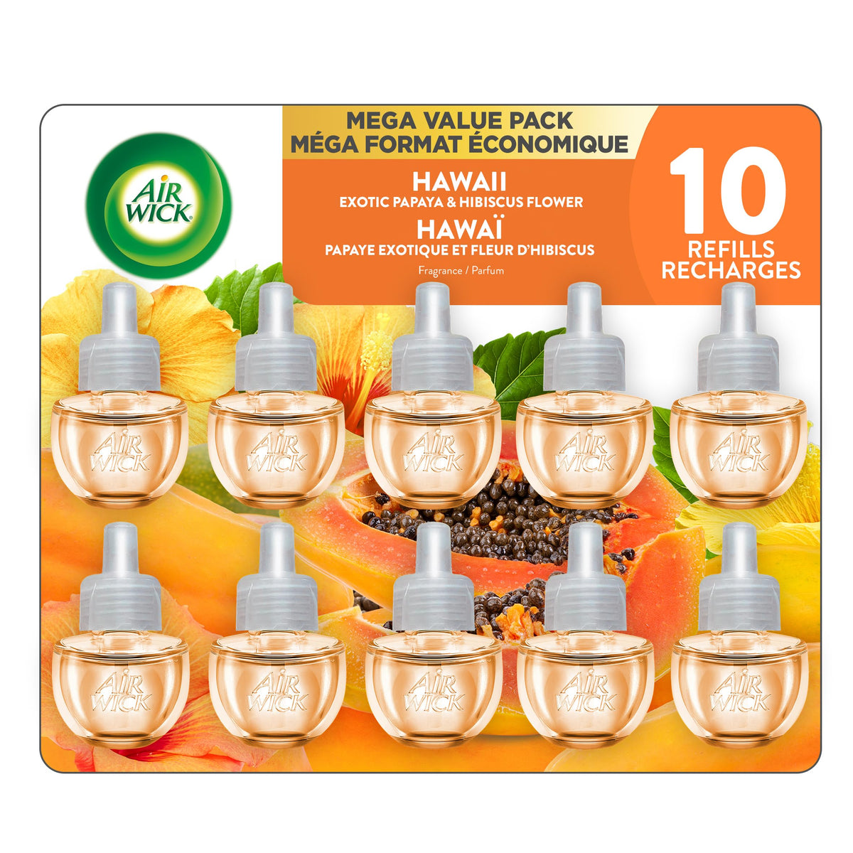 Air Wick Plug In Scented Oil Refills, Hawaii Tropical Paradise, 10 Ct