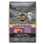 Nature's Recipe Adult Grain-Free Dog Food, Lamb, Sweet Potato, 10.8kg