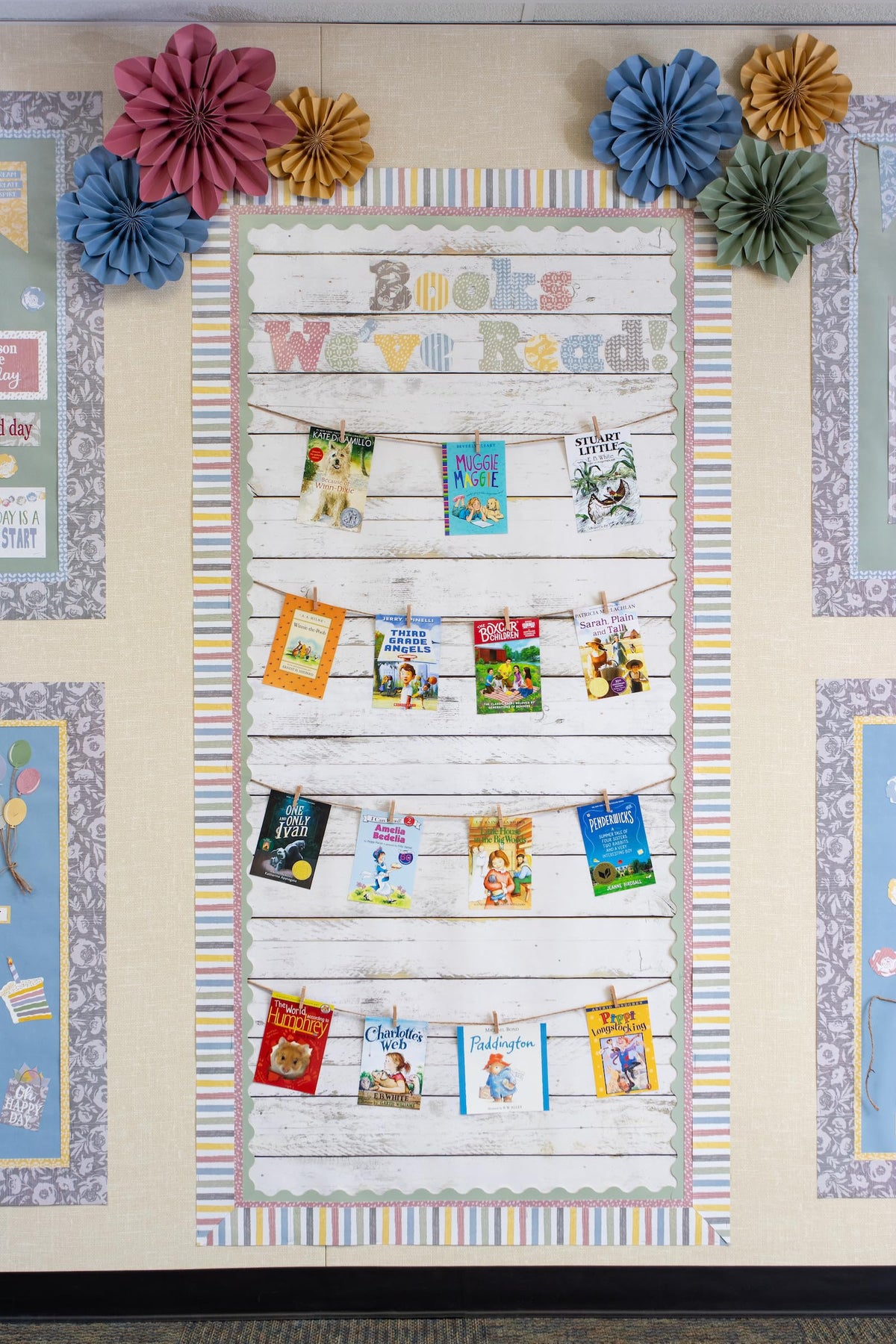 Teacher Created Resources White Shiplap Bulletin Board Roll