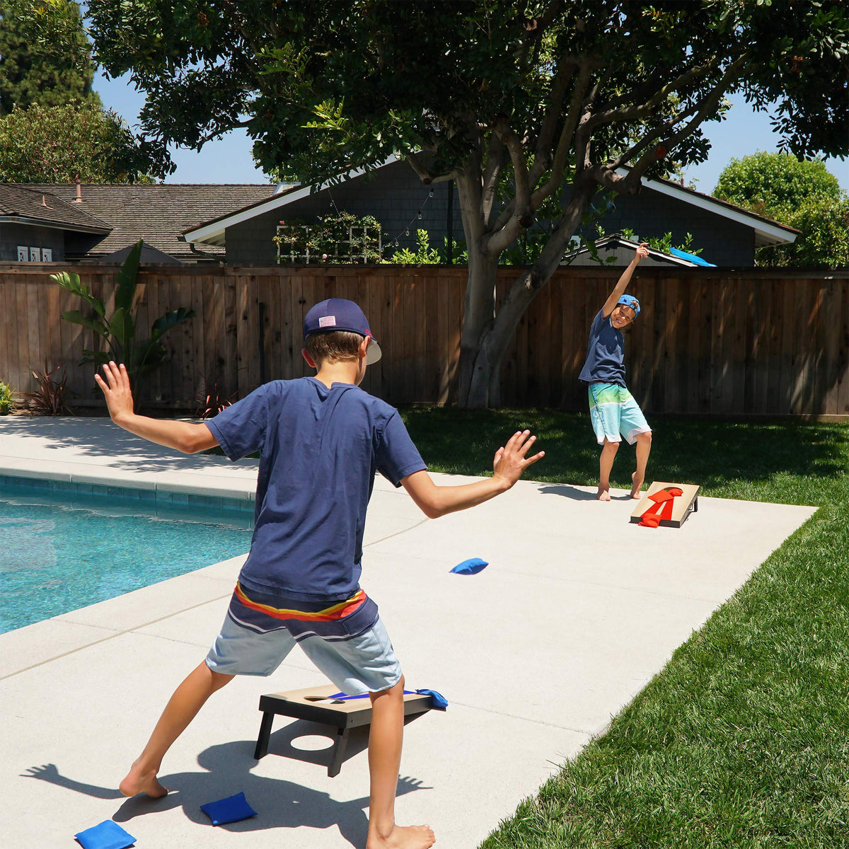 GoSports Portable Cornhole Game Set, 2 ft x 1 ft, 6 Bean Bags