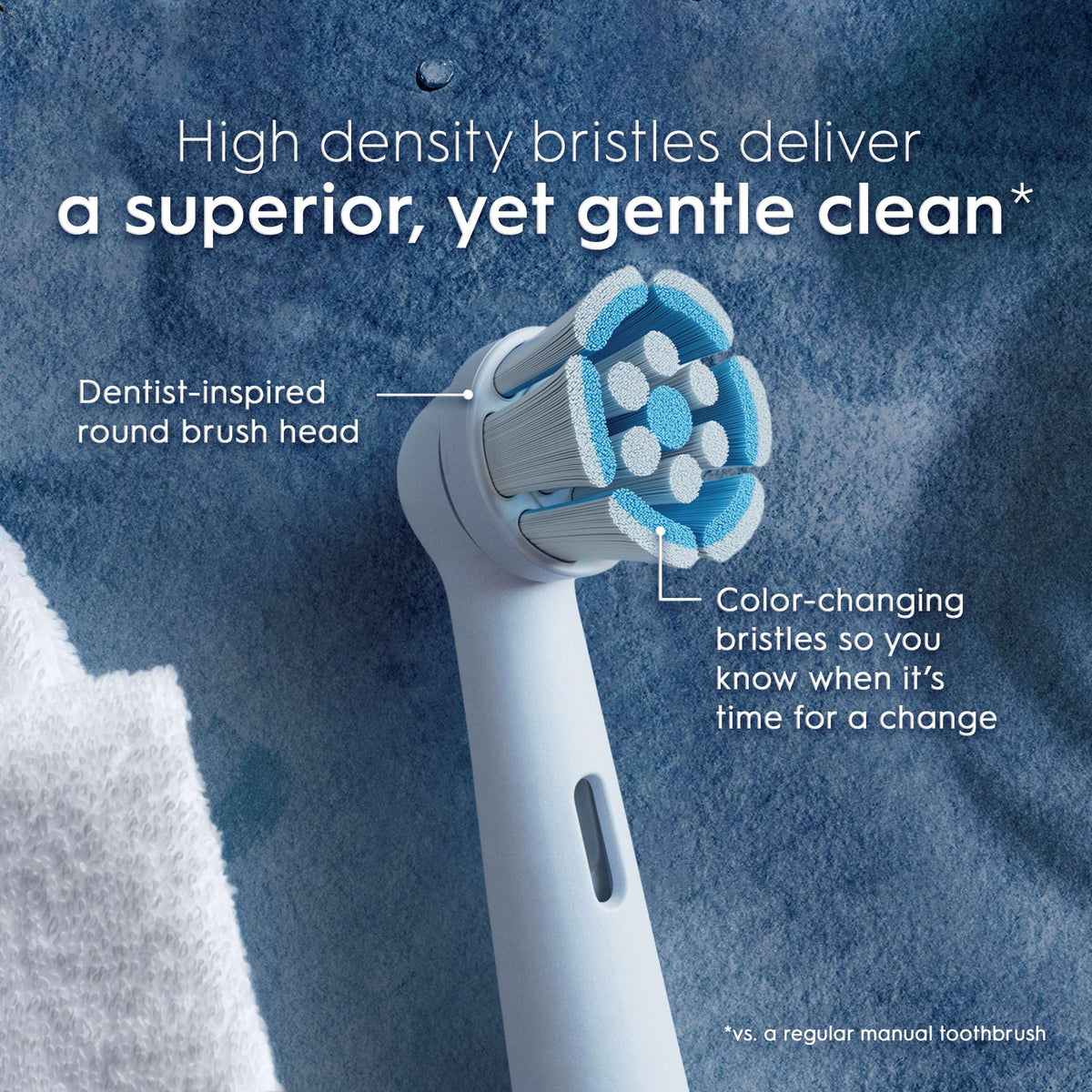 Oral-B iO Gentle Care Replacement Brush Heads, White (4 Count)