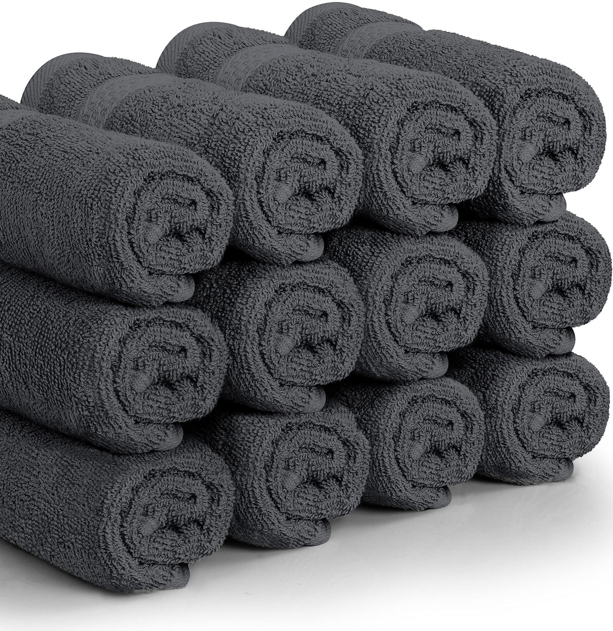 Utopia Towels Cotton Washcloth Set, 12 x 12 inch, 600 GSM, 12 Pack