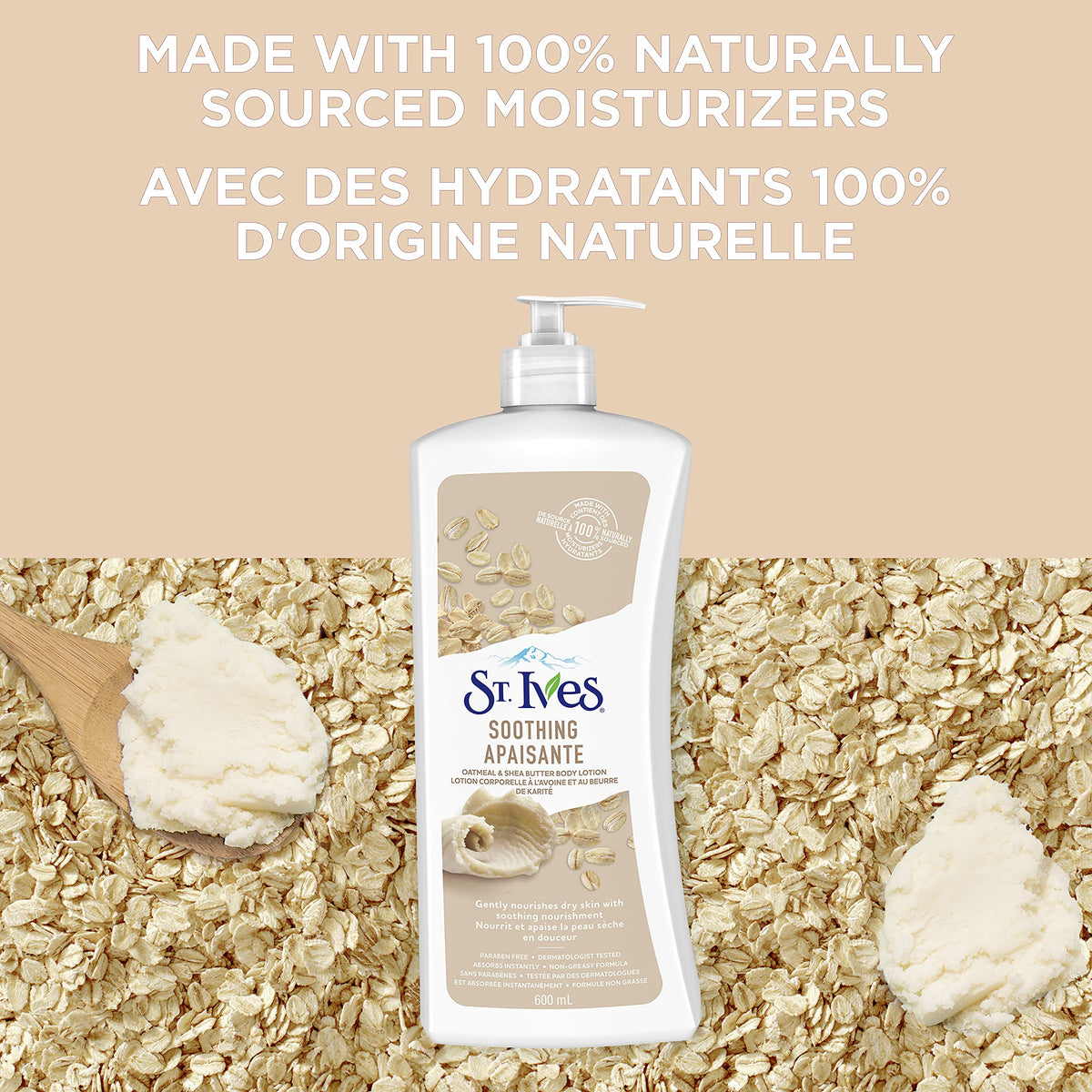 St. Ives Soothing Oatmeal & Shea Butter Body Lotion, 4 x 600 mL