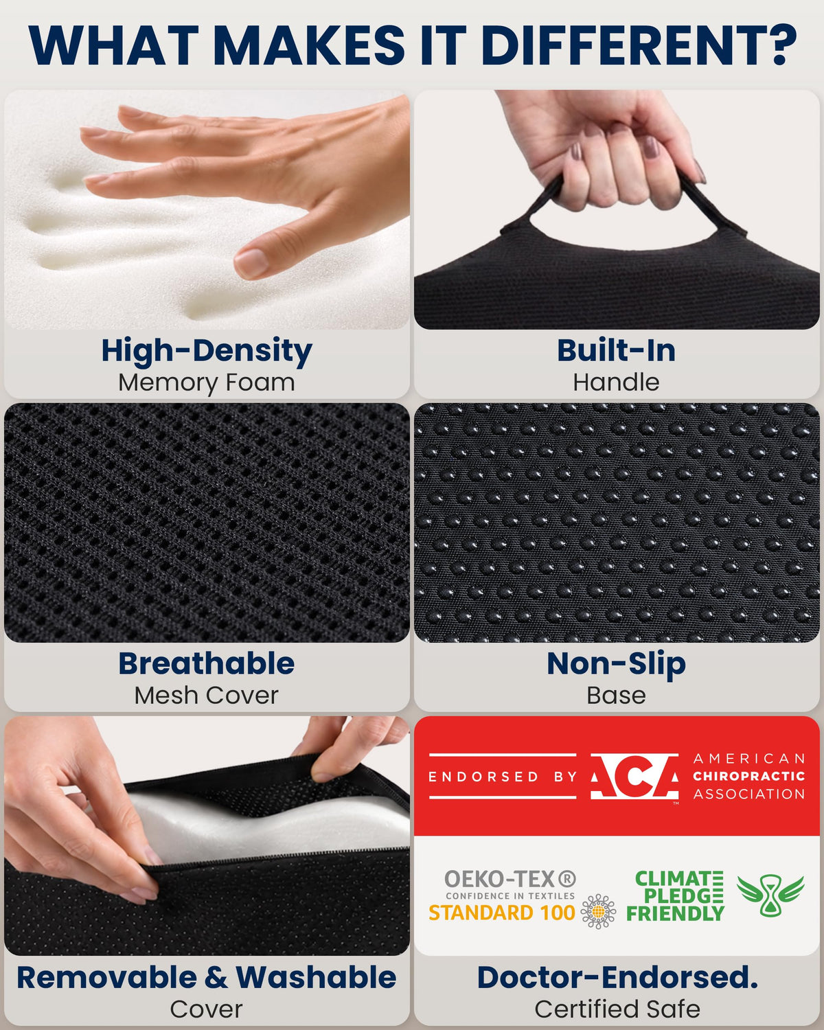 5 Stars United Memory Foam Seat Cushion