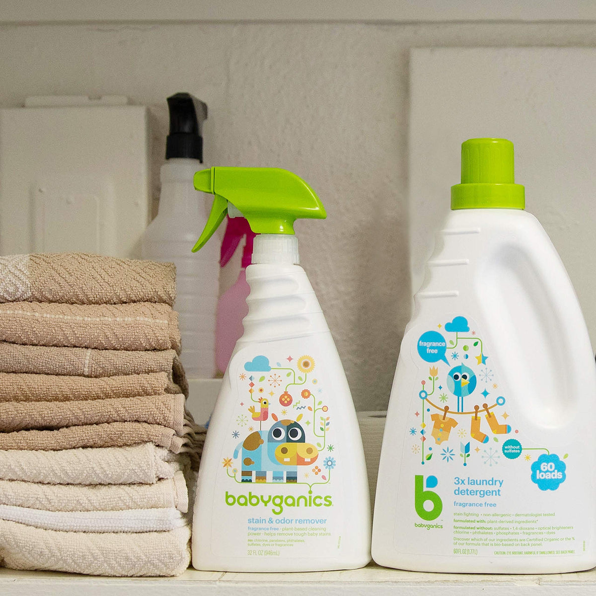 Babyganics Fragrance-Free Baby Laundry Detergent, 1.77 Liter