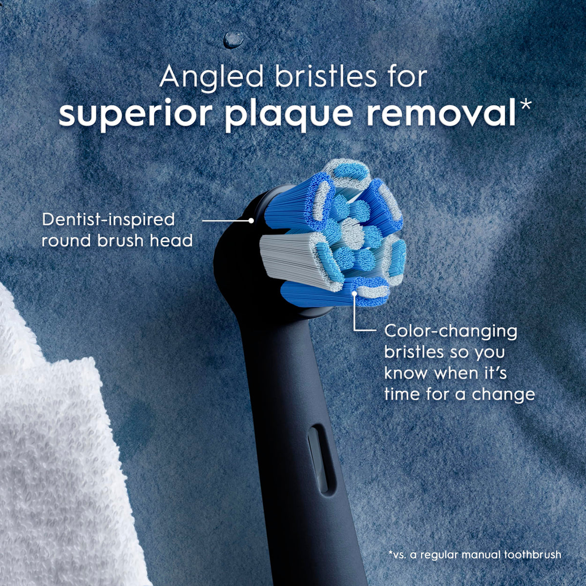 Oral-B iO Ultimate Clean Replacement Brush Heads, Black, 4 Count