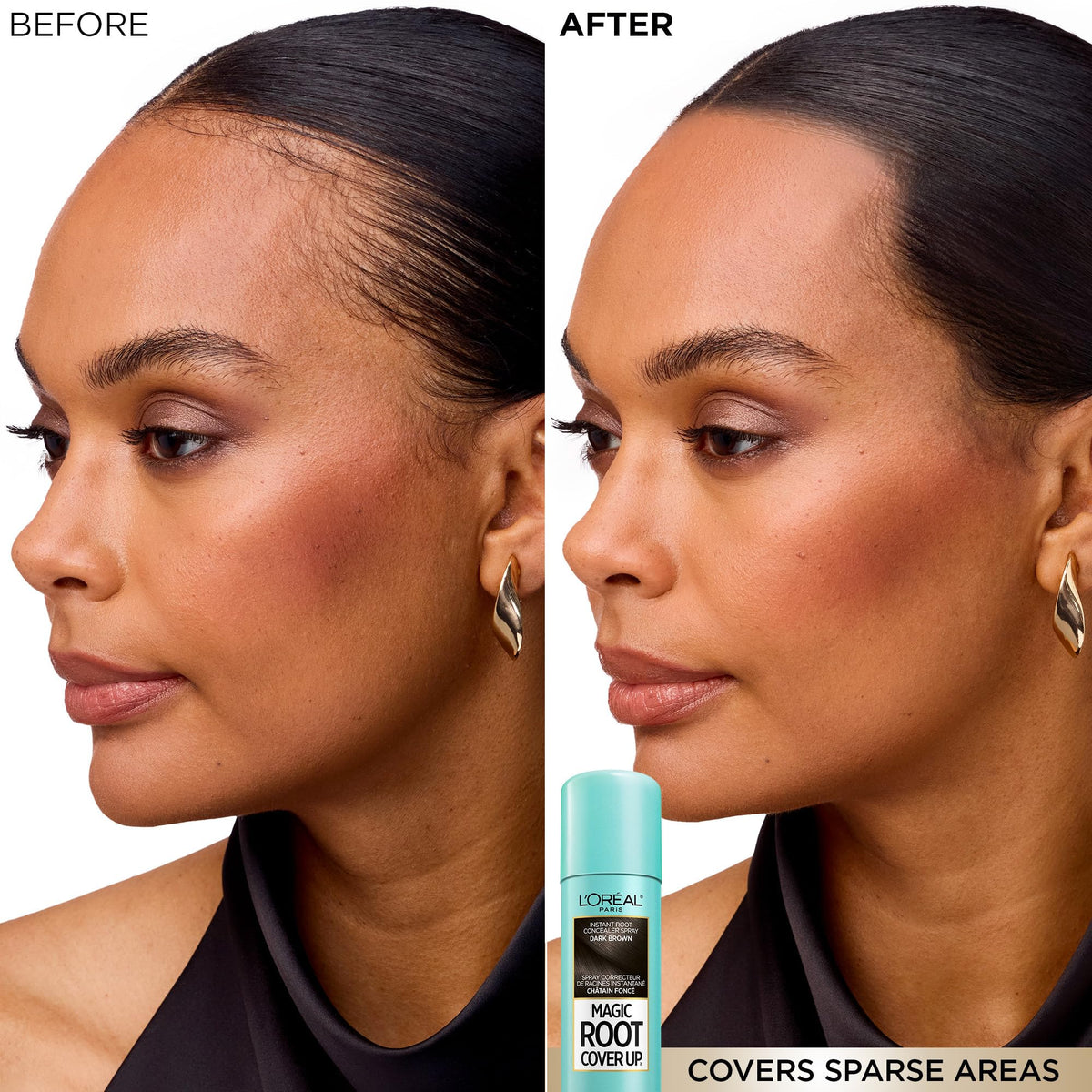 L'Oréal Paris Magic Root Cover Up Spray, Medium Brown, 2-Pack