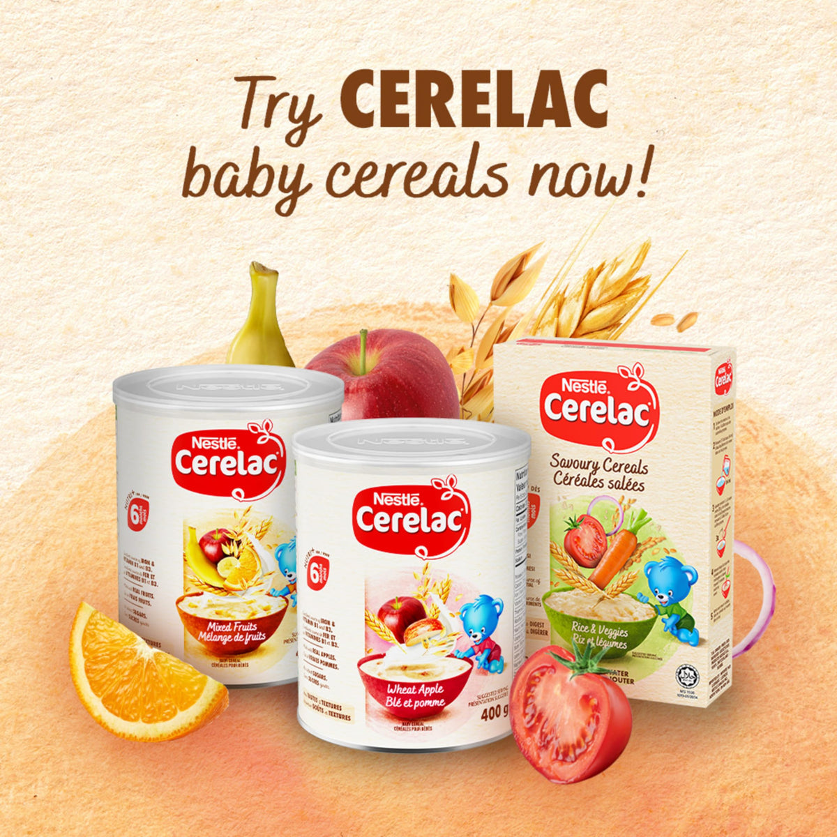 Cerelac Mixed Fruits Baby Cereal, 6 Months & Up, 6-Pack, 2.4 kg