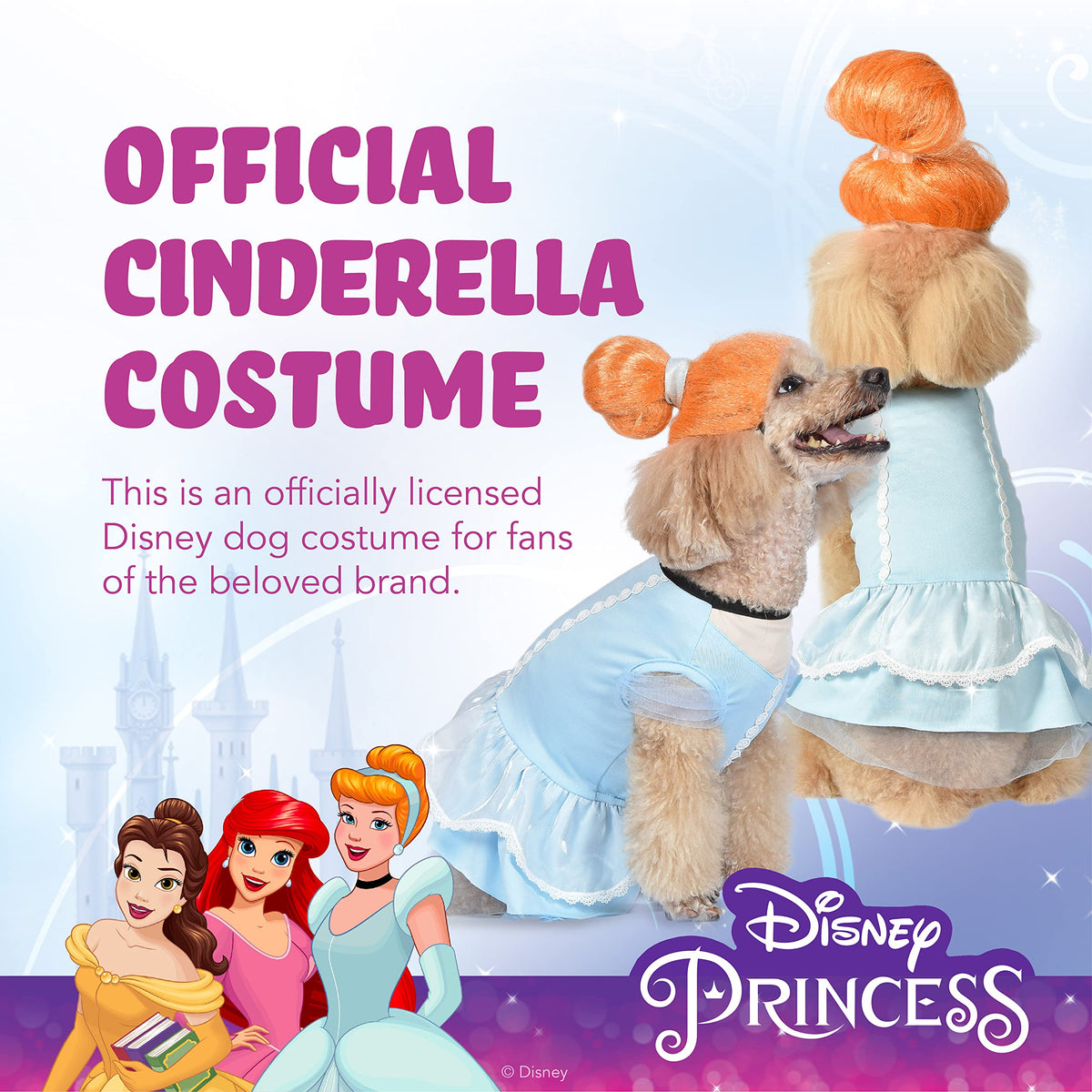Disney for Pets Princess Cinderella Dog Costume, Large