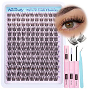 Newcally Wispy Lash Clusters Kit, C Curl, 10-16 mm