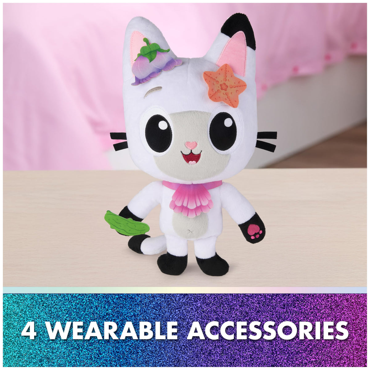 Gabby's Dollhouse Movie Meow-Mazing Pandy Paws Plush, Ages 3+
