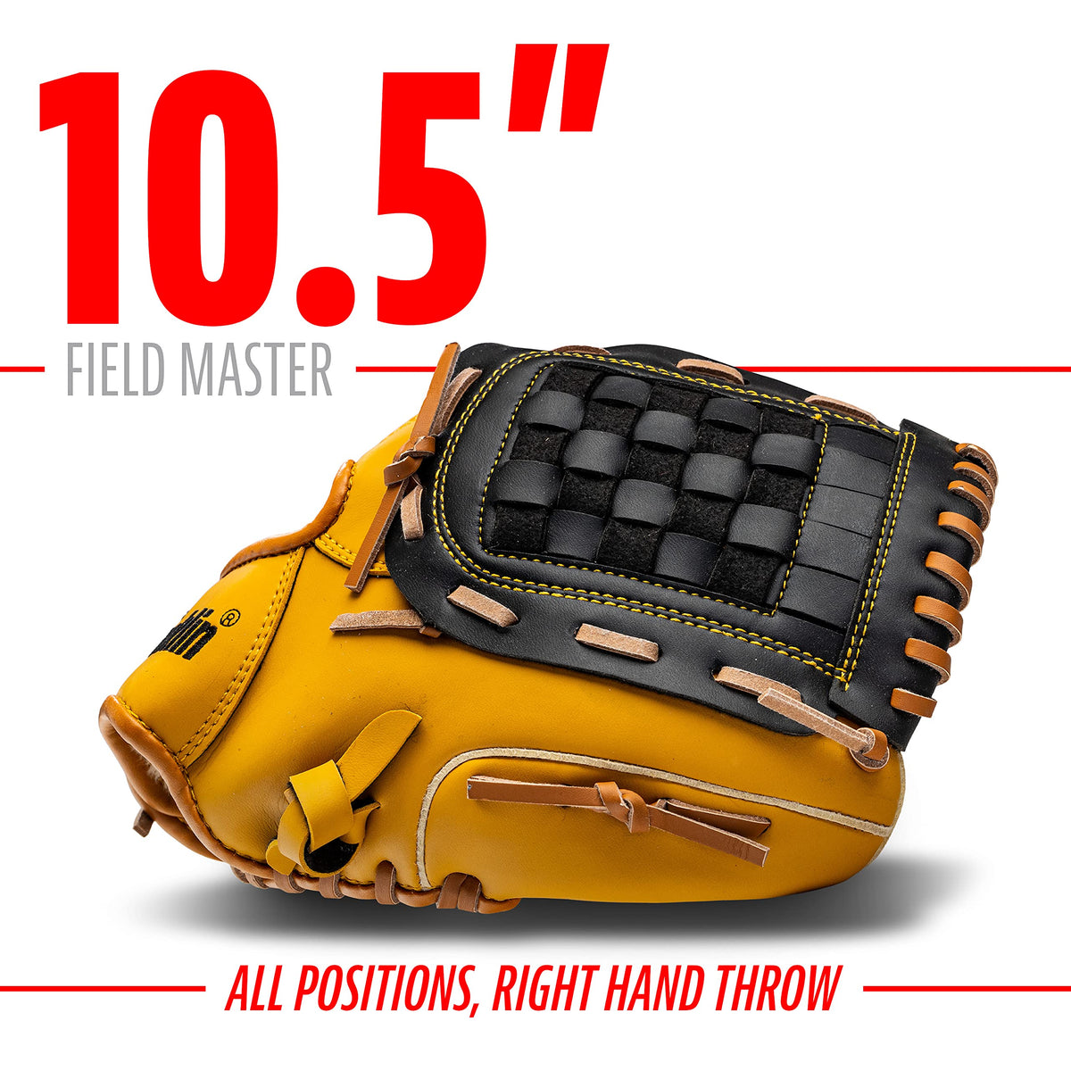 Franklin Sports Fieldmaster Glove, Men's/Women's, Right Hand, 10.5 in