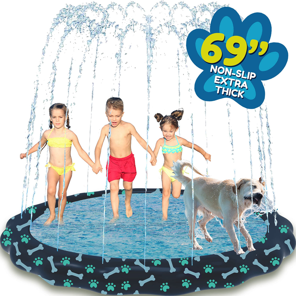 SplashEZ Non-Slip Splash Pad Sprinkler, 69"