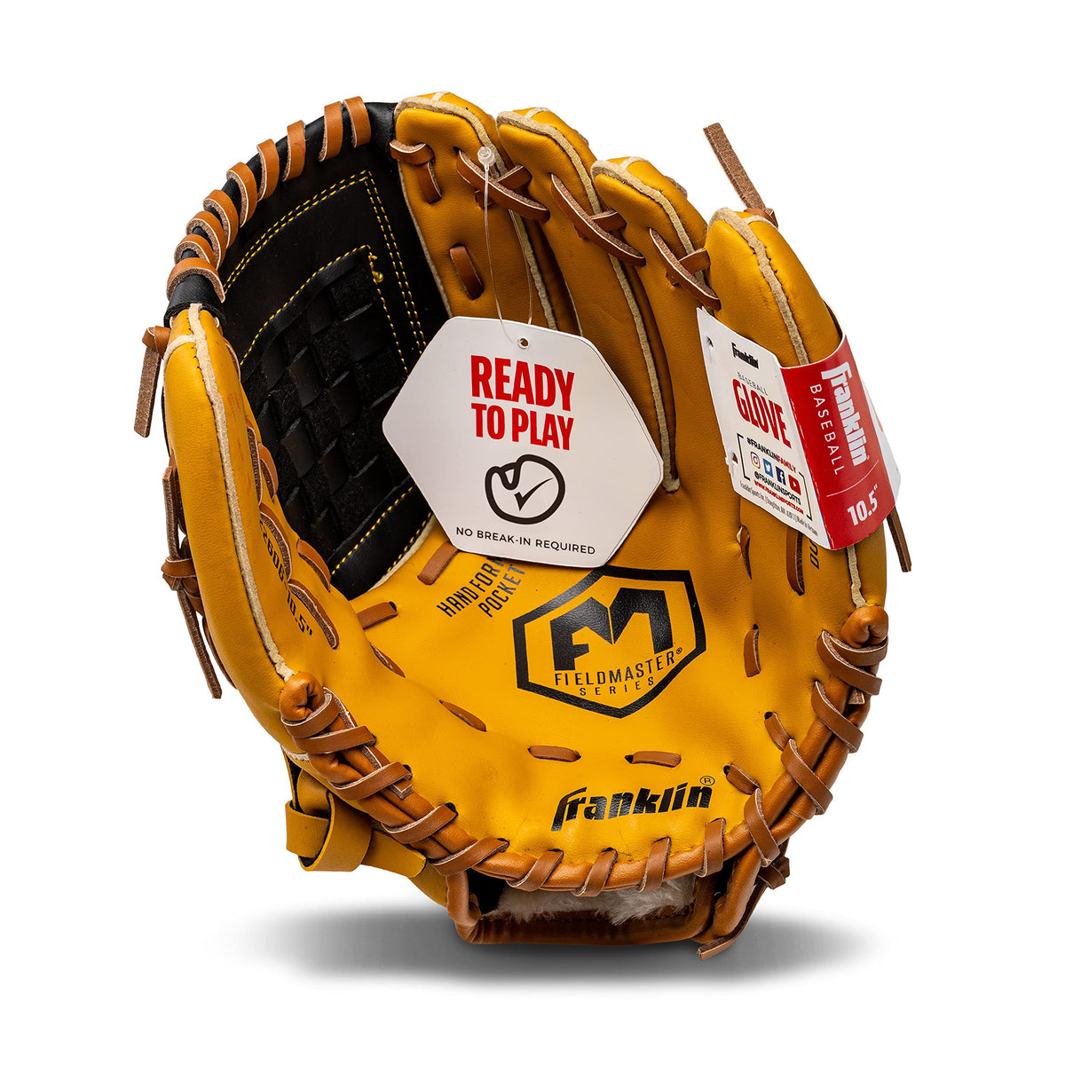 Franklin Sports Fieldmaster Glove, Men's/Women's, Right Hand, 10.5 in