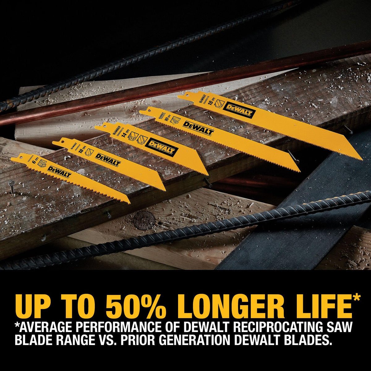 DeWalt Bi-Metal Reciprocating Saw Blade Set, 12 Piece, DW4892