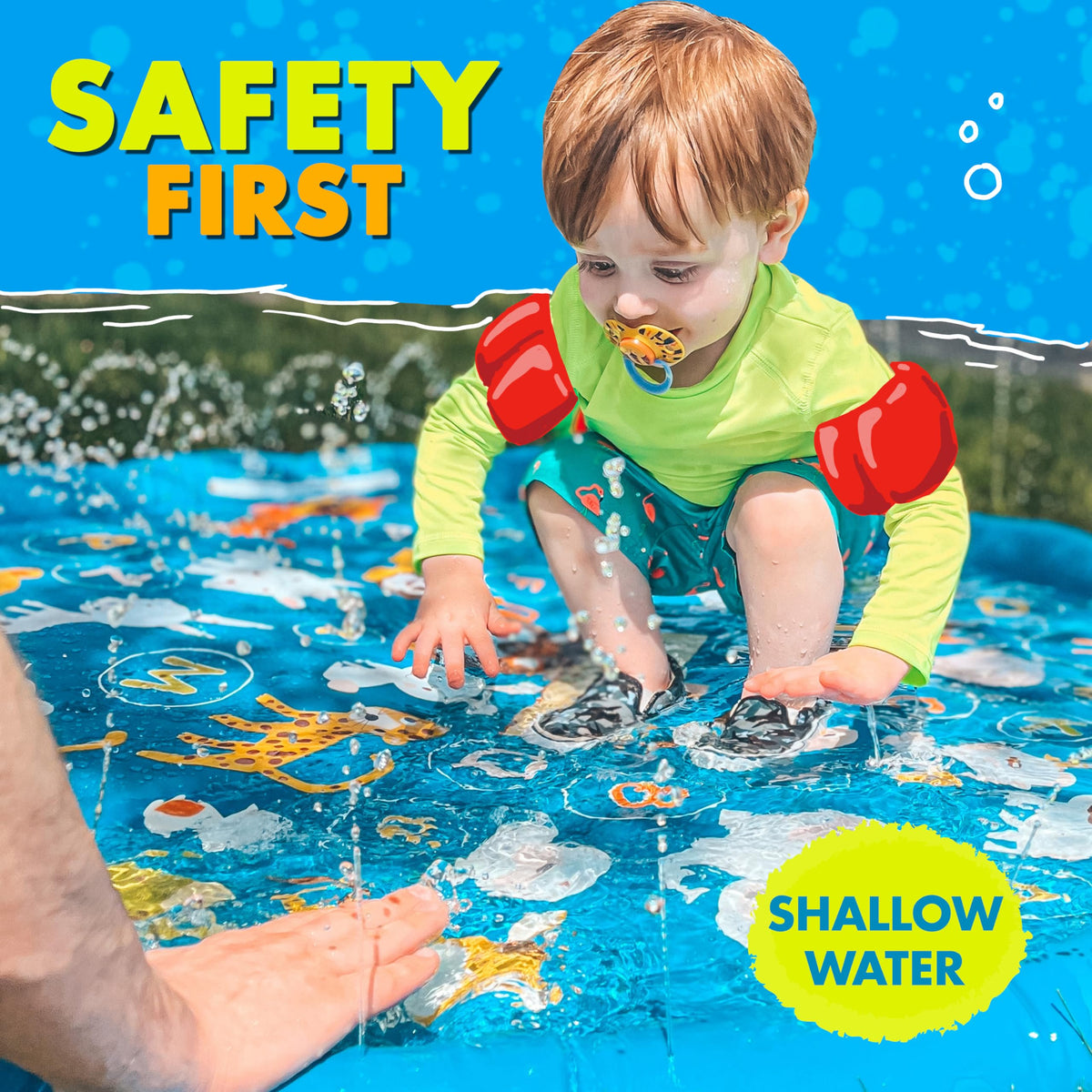 SplashEZ 3-in-1 Splash Pad, Sprinkler and Wading Pool, 60 in