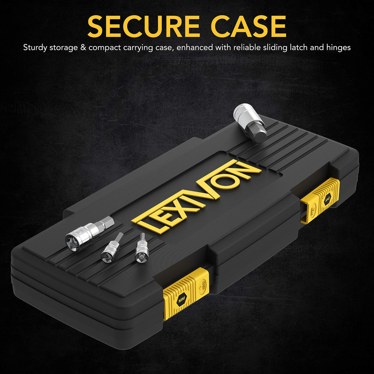 Lexivon Master Hex Bit Socket Set, 32 Piece, SAE and Metric, LX-144
